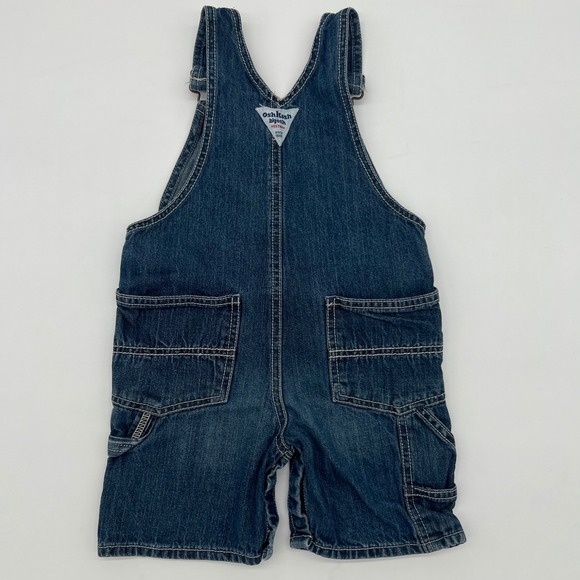 OshKosh B'gosh‎ Baby Denim Shortalls Jean Overalls 24 Months The Genuine Article - Picture 2 of 7